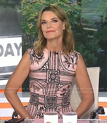 Savannah’s pink floral midi dress on Today
