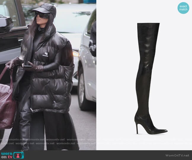 Balenciaga Over the Knee Boots worn by Kim Kardashian (Kim Kardashian) on The Kardashians