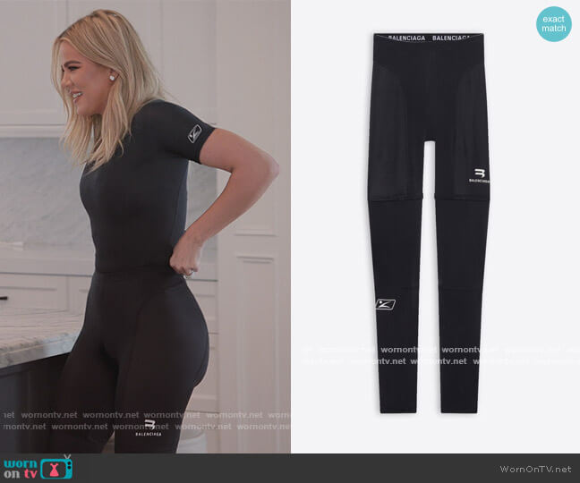 Balenciaga Trompe-L'oeil Leggings worn by Khloe Kardashian (Khloe Kardashian) on The Kardashians
