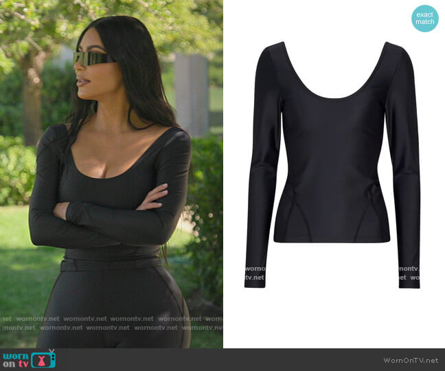 Balenciaga Stretch-jersey top worn by Kim Kardashian (Kim Kardashian) on The Kardashians