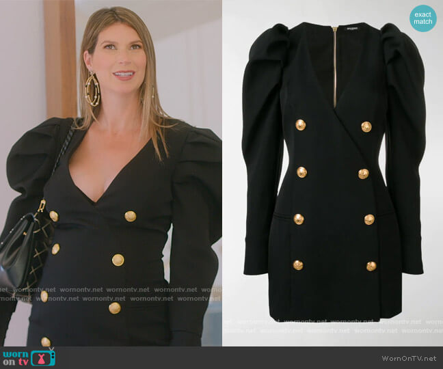 Balmain Puff Sleeve Mini Dress worn by Maya Vander on Selling Sunset