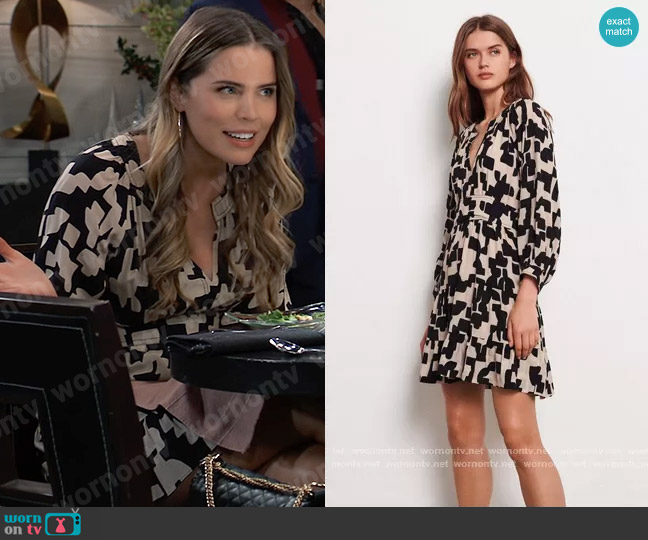 ba&sh Pulse Dress worn by Sasha Gilmore (Sofia Mattsson) on General Hospital