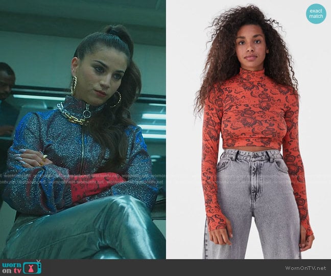 Bershka Turtleneck top worn by Rebeca (Claudia Salas) on Elite