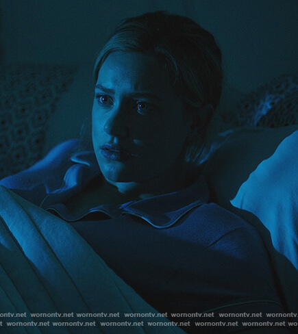 Betty’s blue piping trim pajamas on Riverdale