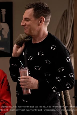 black eye print sweater on Grace and Frankie