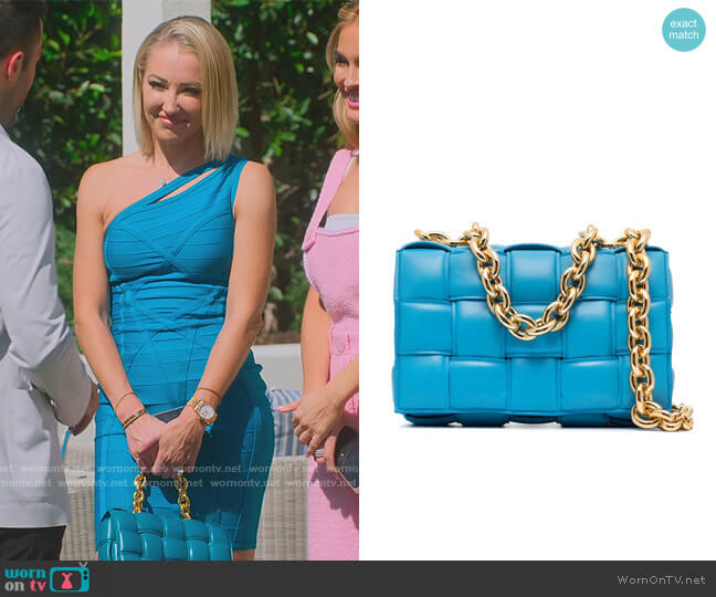 Bottega Veneta The Chain Cassette Padded Leather Shoulder Bag worn by Mary Fitzgerald on Selling Sunset