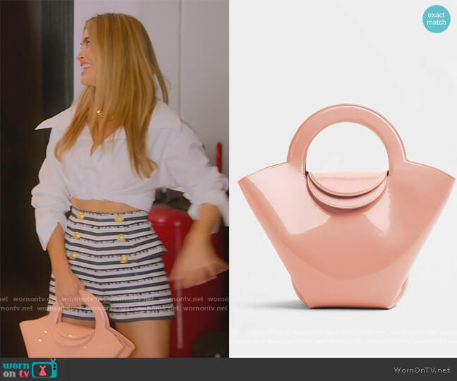 Bottega Veneta Doll Bag worn by Chrishell Stause on Selling Sunset