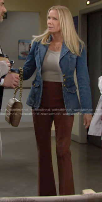 Brooke’s denim blazer on The Bold and the Beautiful