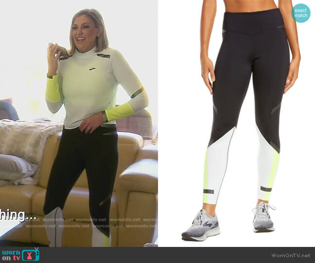 Brooks Carbonite Reflective High Waist Leggings worn by Gina Kirschenheiter on The Real Housewives of Orange County
