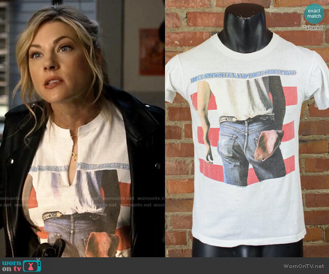 Vintage Bruce Springsteen and the E Street Band 1984 Born In The USA T Shirt worn by Jenny Hoyt (Katheryn Winnick) on Big Sky