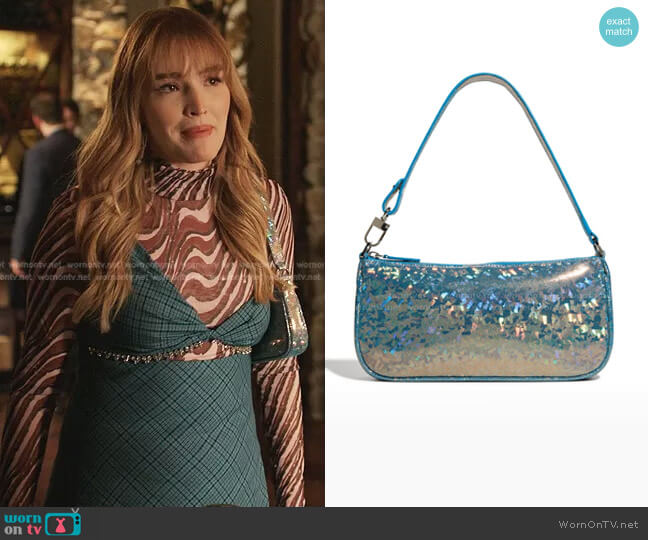 By Far Rachel Hologram Leather Shoulder Bag worn by Kirby Anders (Maddison Brown) on Dynasty