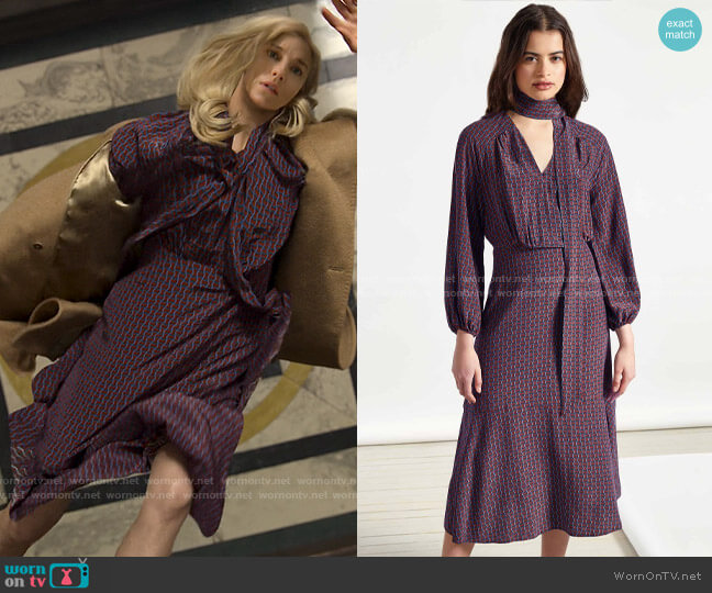 Cefinn Lottie Dress worn by Sophie Whitehouse (Sienna Miller) on Anatomy of a Scandal