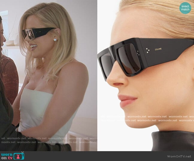 Celine Oversized Flat Top Sunglasses worn by Khloe Kardashian (Khloe Kardashian) on The Kardashians