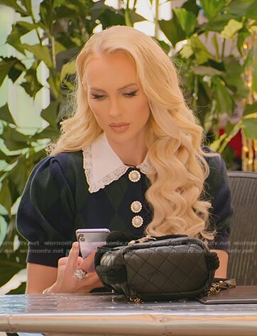 Christine’s argyle knit polo dress on Selling Sunset
