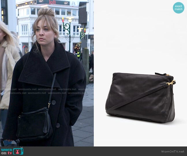 Clare V Gosee Clutch worn by Cassie Bowden (Kaley Cuoco) on The Flight Attendant
