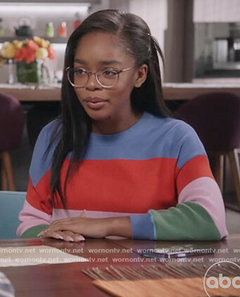 Diane’s striped sweatshirt on Black-ish