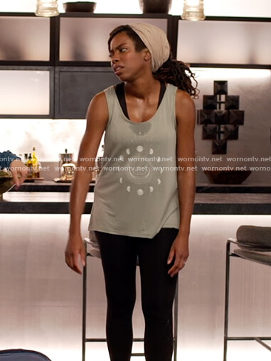 Denise’s luna graphic tank on Home Economics