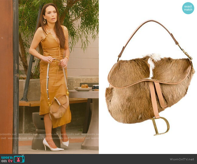 Christian Dior Saddle Bag worn by Davina Potratz on Selling Sunset