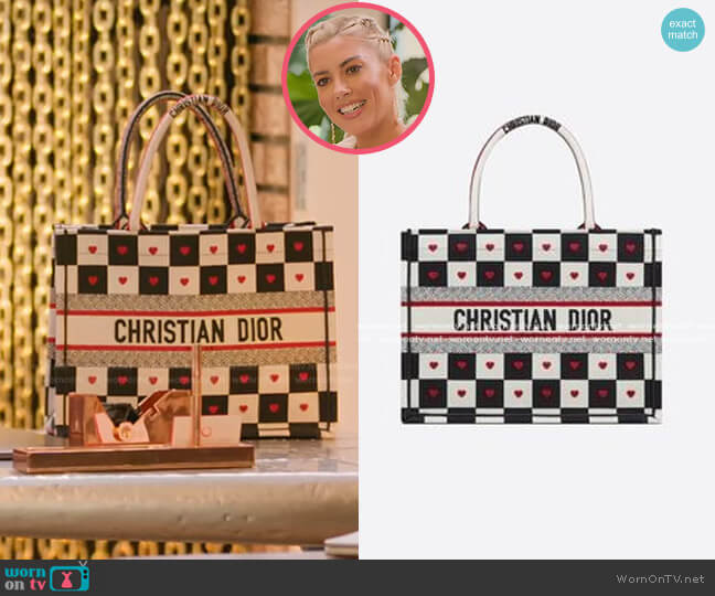 Dior Dioramour Book Tote worn by Heather Rae Young on Selling Sunset
