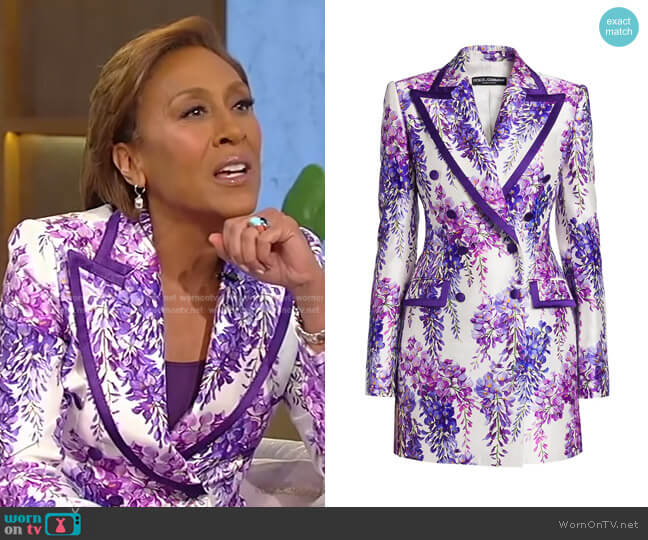 Dolce & Gabbana Double-Breasted Floral Blazer