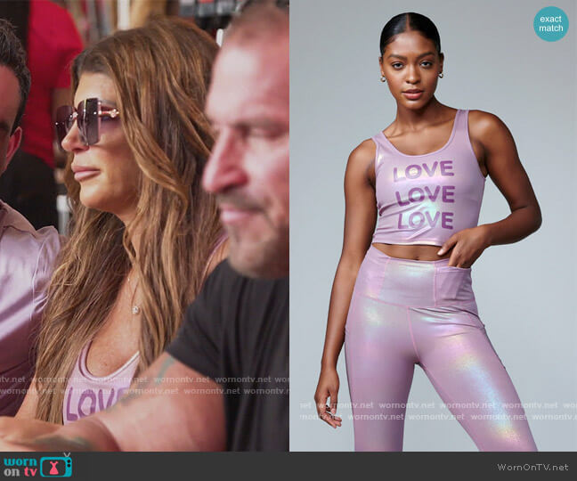 Electric Yoga Love Tank Purple worn by Teresa Giudice on The Real Housewives of New Jersey