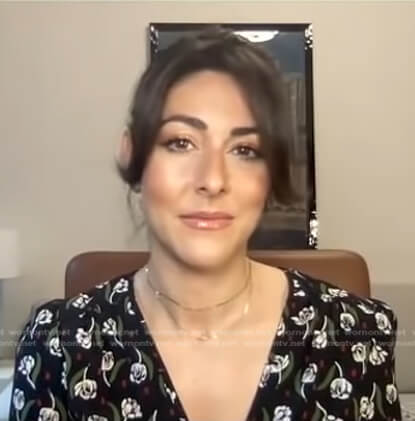 Erielle’s black floral blouse on Good Morning America