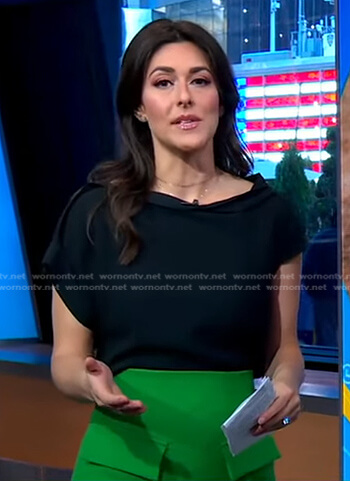 Erielle’s green pencil skirt on Good Morning America