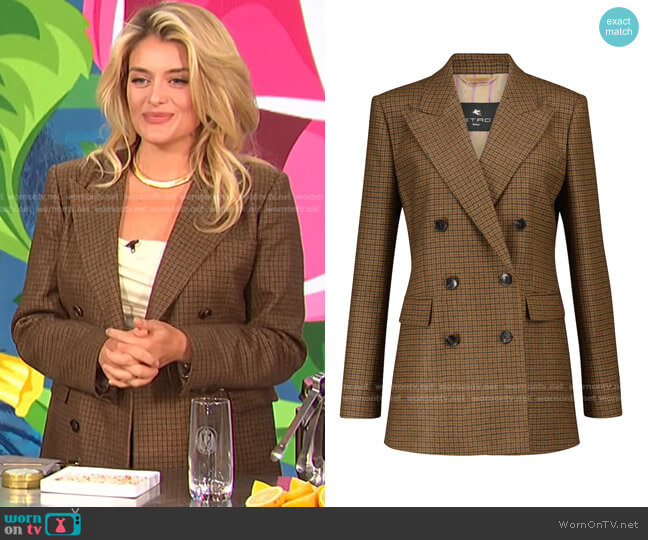 Etro Checked stretch-wool blazer
