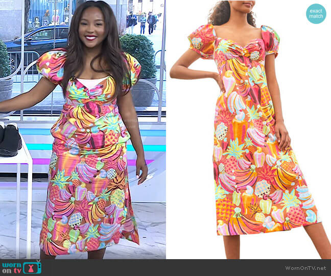Farm Rio Fruit Salad Maxi Dress worn by Makho Ndlovu on Today
