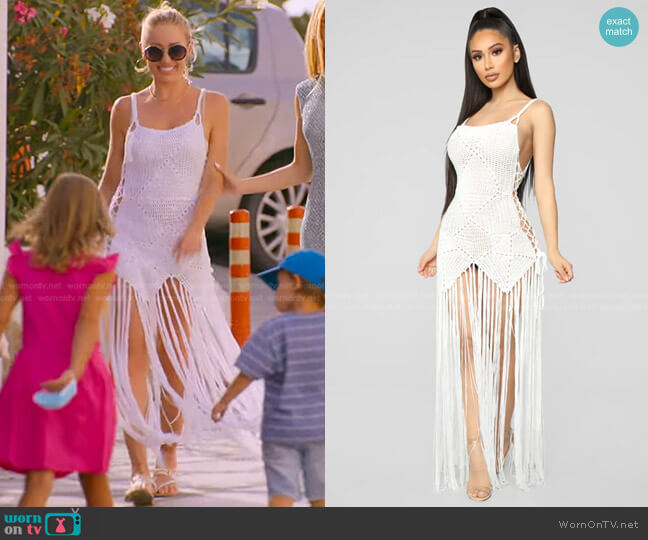 Fashion Nova MIA Crochet Dress worn by Mary Fitzgerald on Selling Sunset