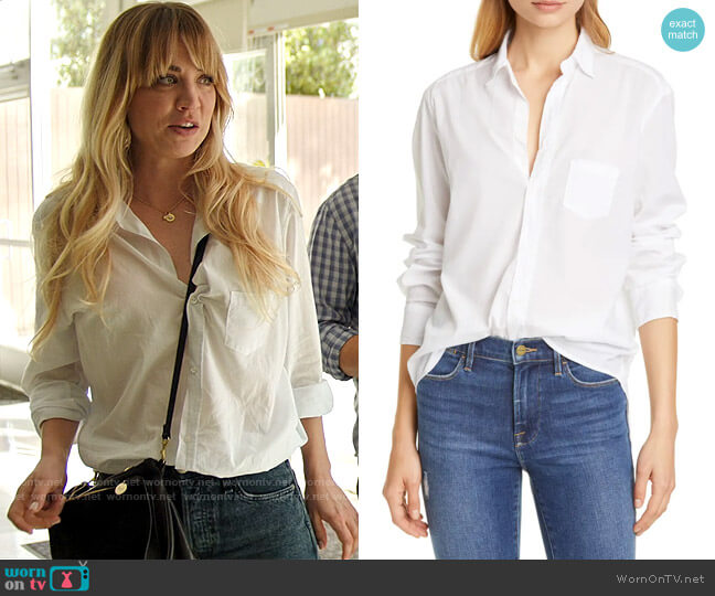 Frank & Eileen Eileen Shirt worn by Cassie Bowden (Kaley Cuoco) on The Flight Attendant