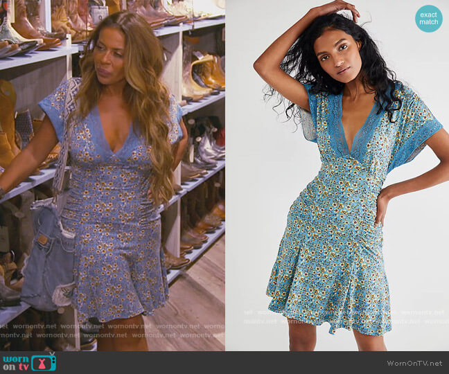 Free People Sweet Talker Mini Dress worn by Dolores Catania on The Real Housewives of New Jersey