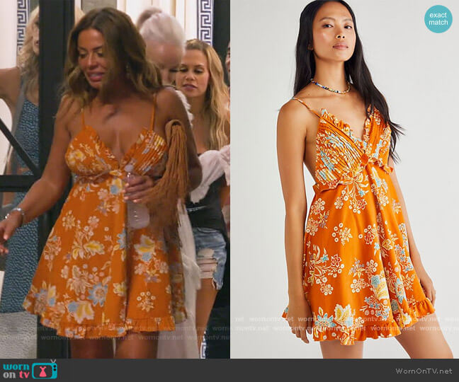 Free People Cord Looking Glass Mini worn by Dolores Catania on The Real Housewives of New Jersey