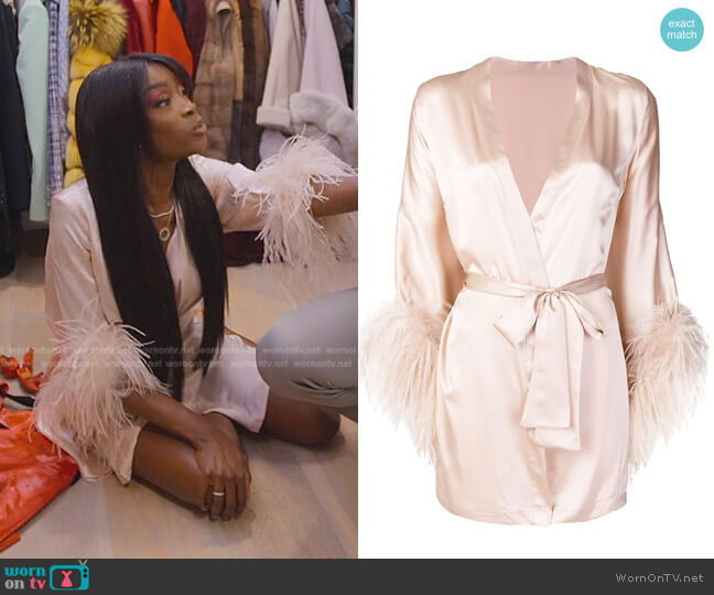Gilda & Pearl Mia Wrap Robe worn by Chelsea Lazkani on Selling Sunset