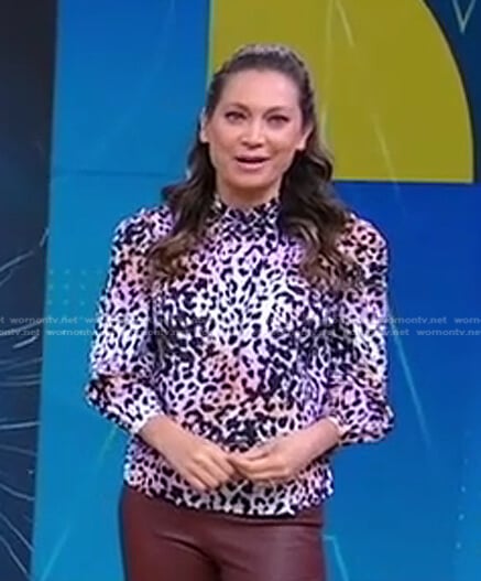 Ginger’s leopard print blouse on Good Morning America