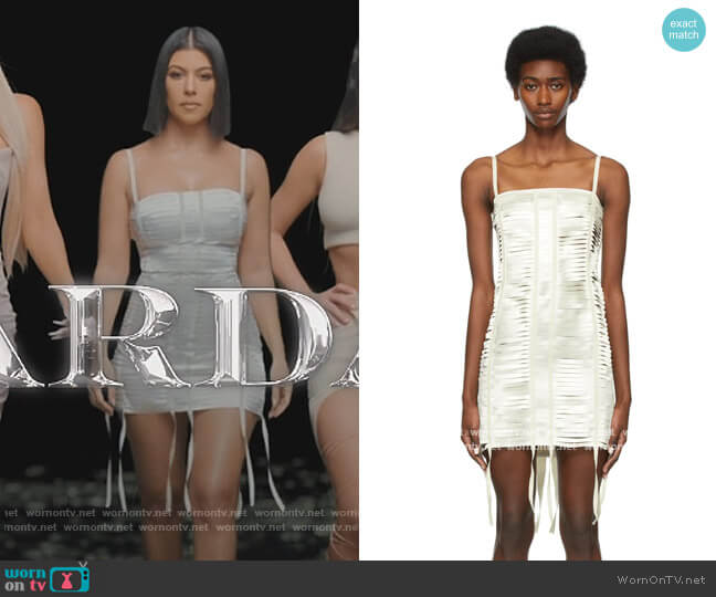 Givenchy Off-White Satin Ribbon Bustier Dress worn by Kourtney Kardashian (Kourtney Kardashian) on The Kardashians
