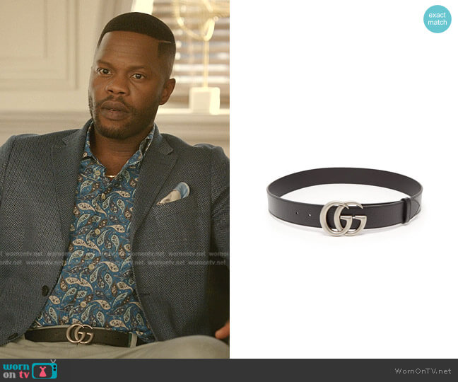 Gucci GG Leather Belt worn by Sam Flores (Rafael de la Fuente) on Dynasty