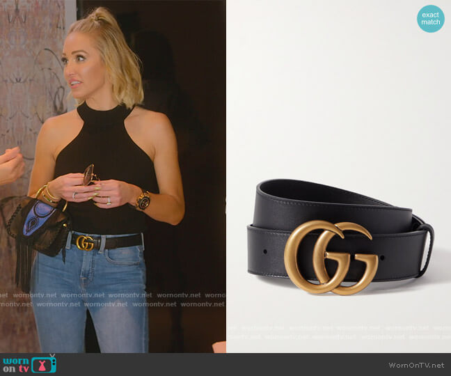 Gucci Leather belt worn by Mary Fitzgerald on Selling Sunset