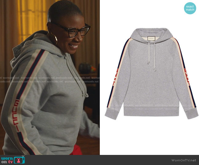Gucci Hooded Sweatshirt with Stripe worn by Henrietta Wilson (Aisha Hinds) on 9-1-1