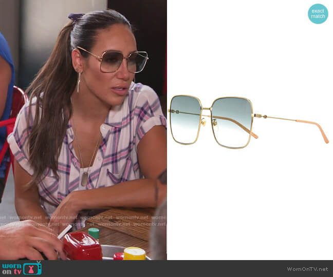 Gucci Shaded Sunglasses worn by Melissa Gorga on The Real Housewives of New Jersey