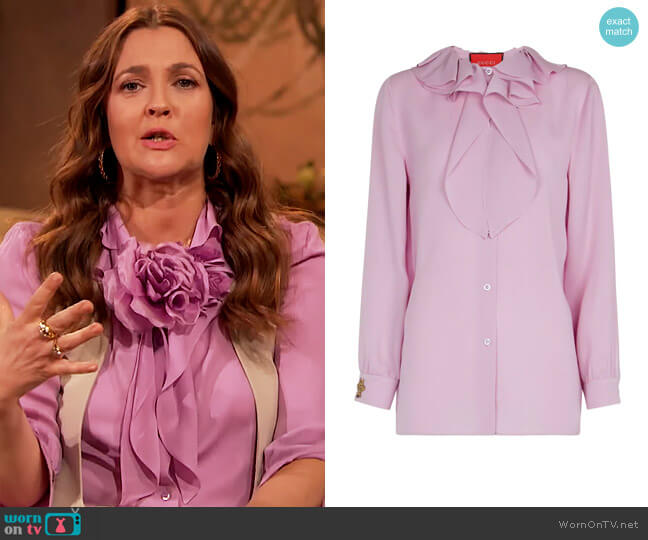 Gucci Silk Blouse worn by Drew Barrymore on The Drew Barrymore Show