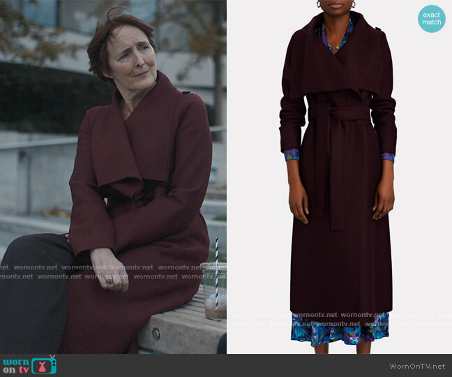 Harris Wharf London Pressed Wool Volcano Wrap Coat