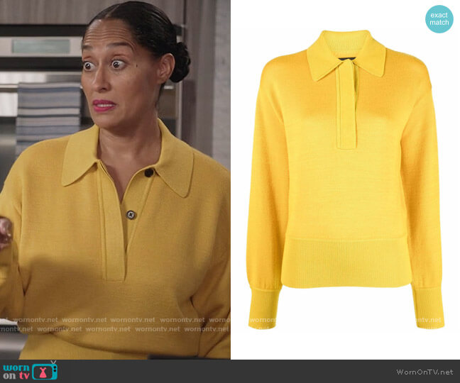 Isabel Marant Heron longsleeved polo jumper worn by Rainbow Johnson (Tracee Ellis Ross) on Black-ish