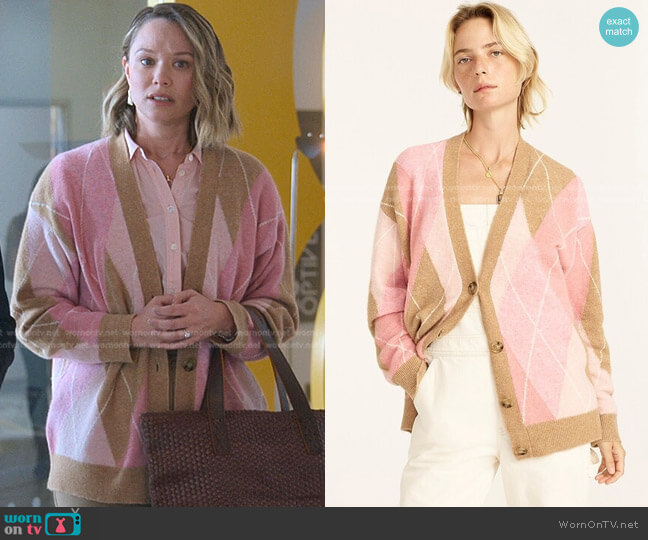 J.Crew Argyle Cardigan Sweater