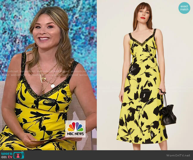 Jason Wu Collective Floral Midi Dress worn by Jenna Bush Hager on Today