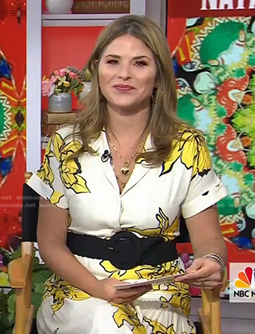Jenna’s yellow floral shirtdress on Today