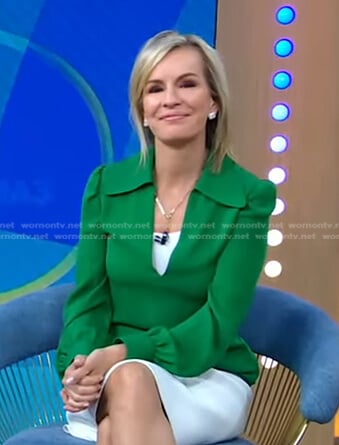 Jennifer’s green blouse on Good Morning America