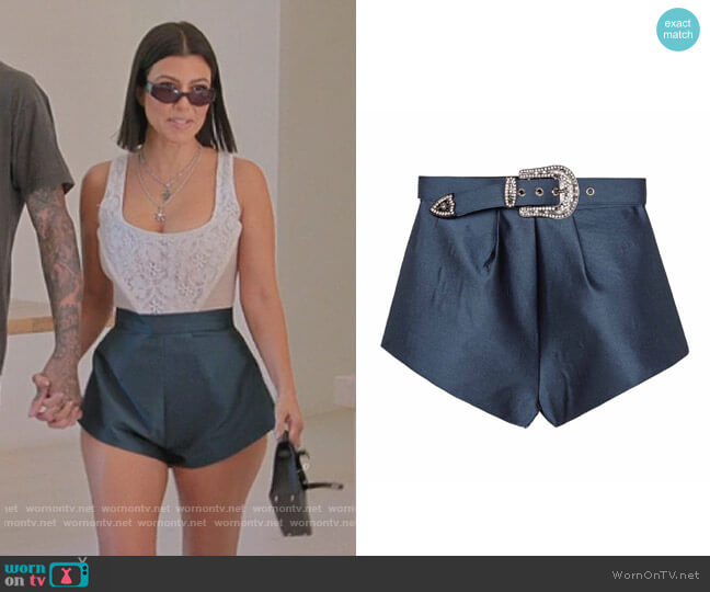 Jesus De La Garsa Mini Short tipo Sastre worn by Kourtney Kardashian (Kourtney Kardashian) on The Kardashians