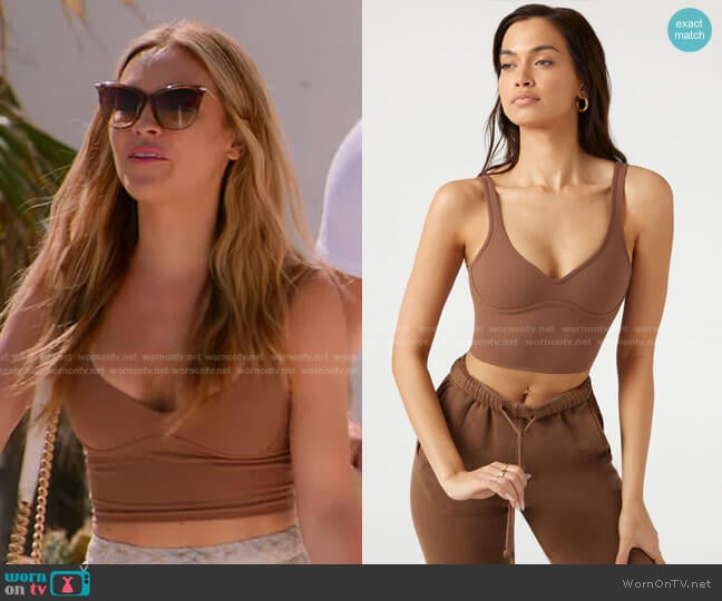 Joan Brown Contour Crop Tank worn by Chrishell Stause on Selling Sunset