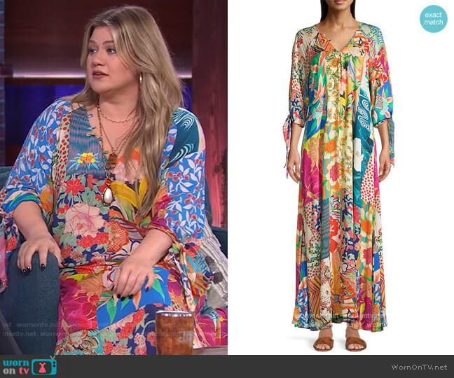 Johnny Was Gracie Long Dress worn by Kelly Clarkson on The Kelly Clarkson Show